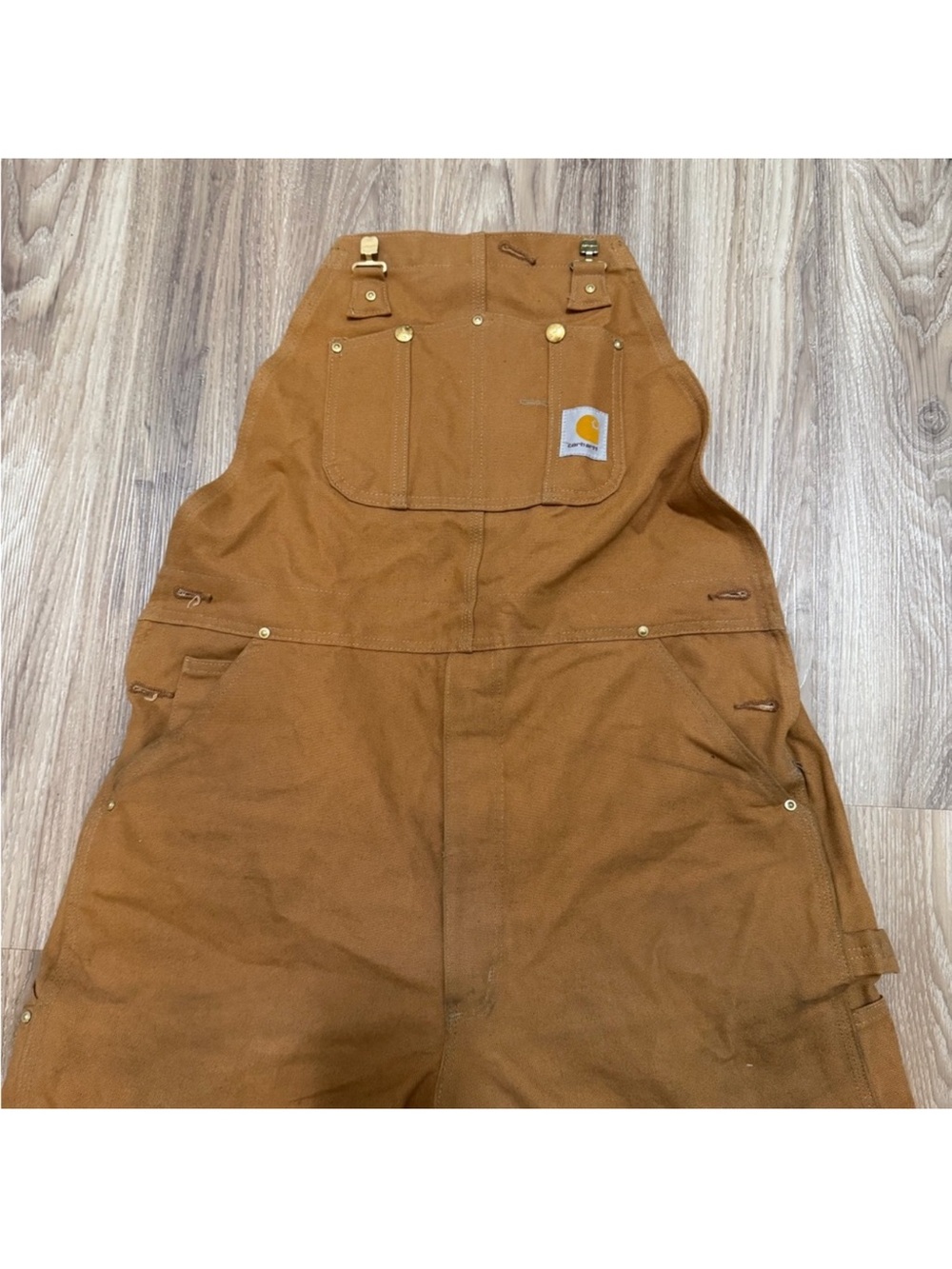 Carhartt Brown Duck Canvas Bib Overalls
